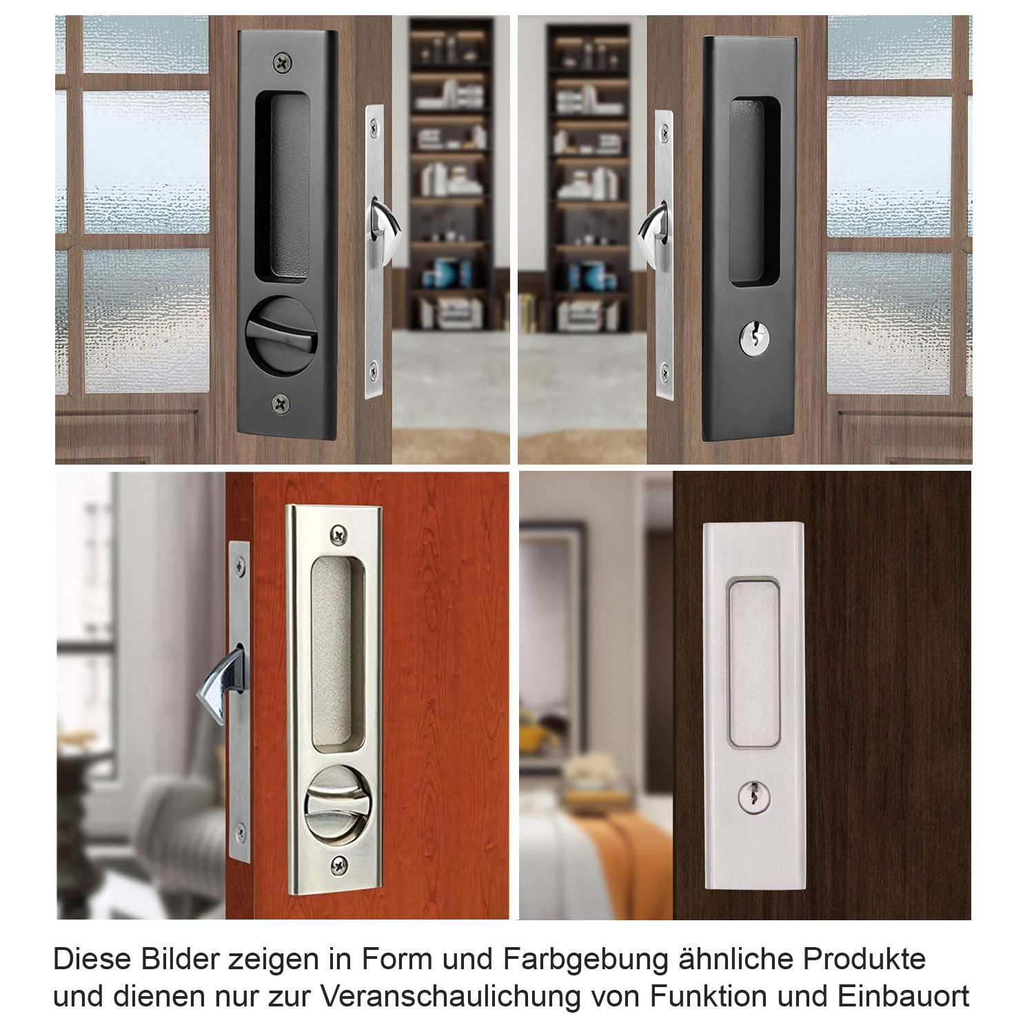 Einbauort Schloss für Schiebetüren - geschwungene Form