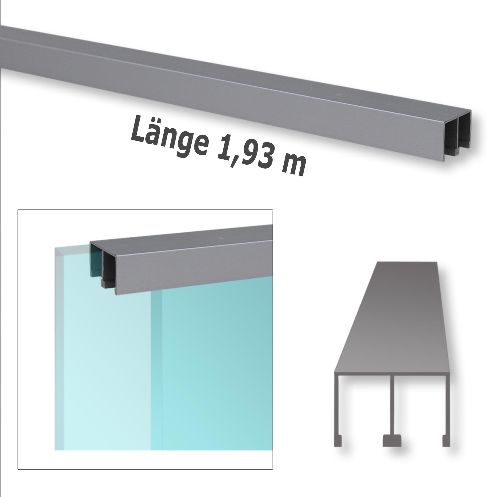 30342_galerie Deckenführungsschiene für Möbeltüren/Glasscheiben