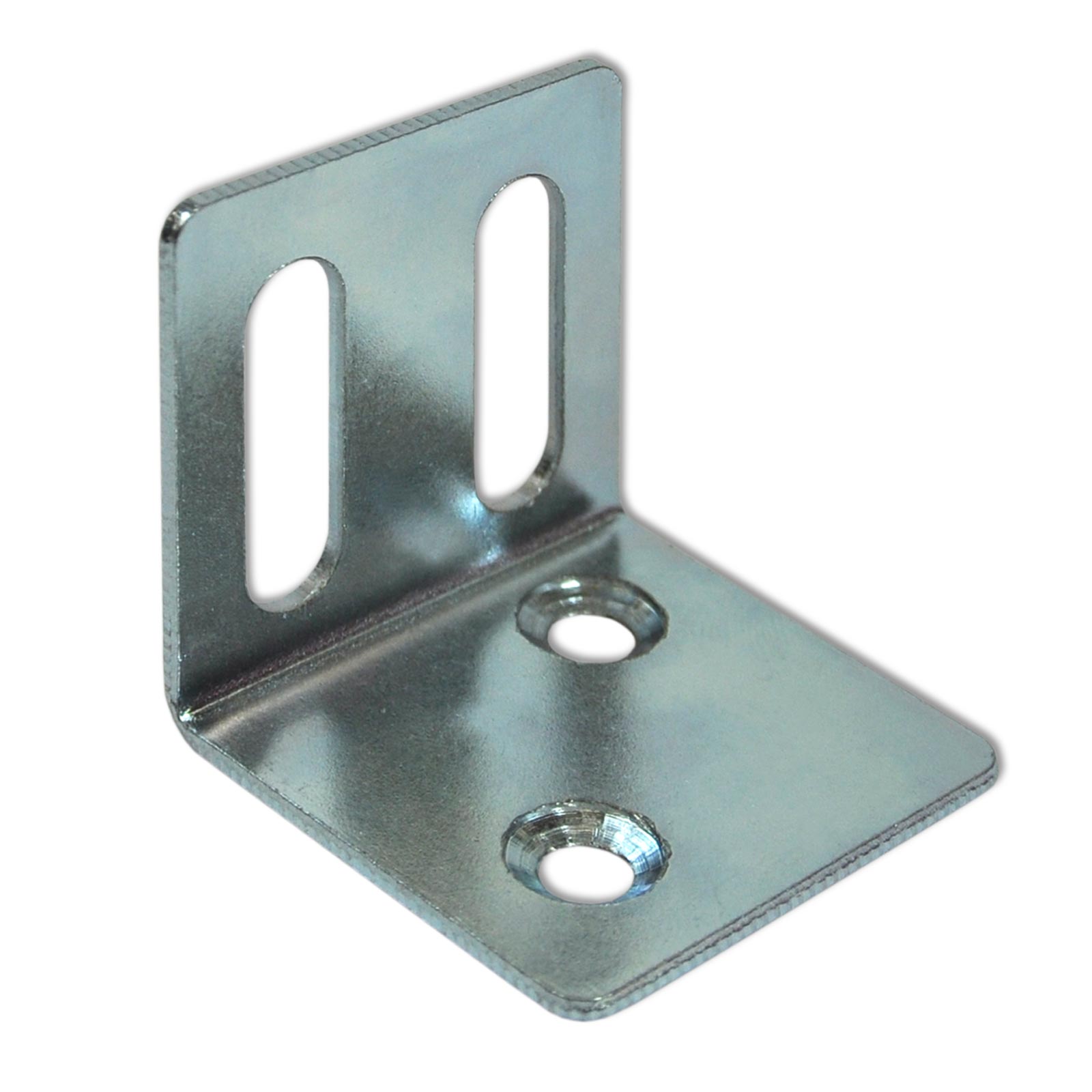 2 Lochplattenwinkel aus 1,8 mm Stahlblech