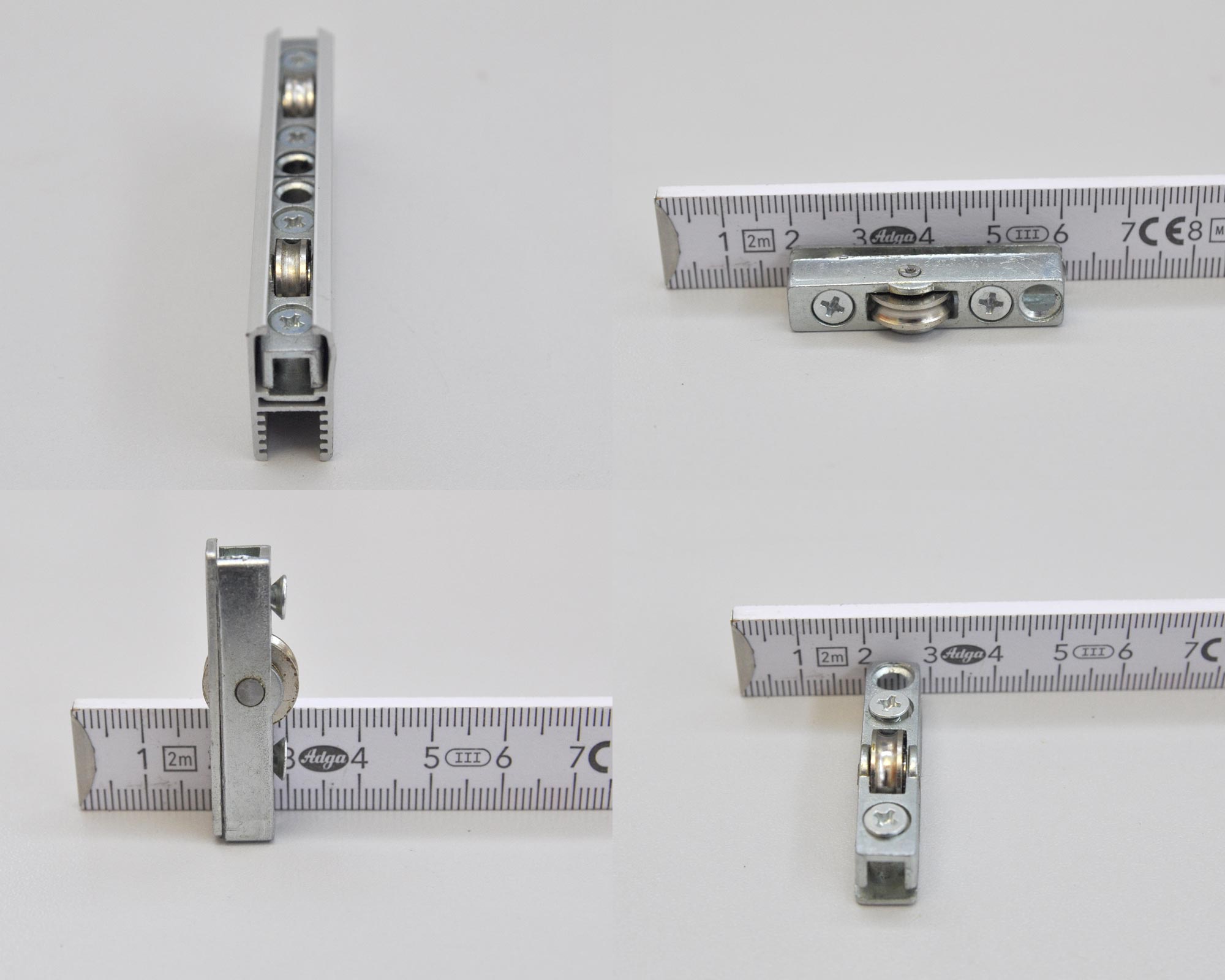 30321_1dPNqCP661a3TPK Einfachschiene 2,4m + Montageschiene + Laufrollen + Deckenführung