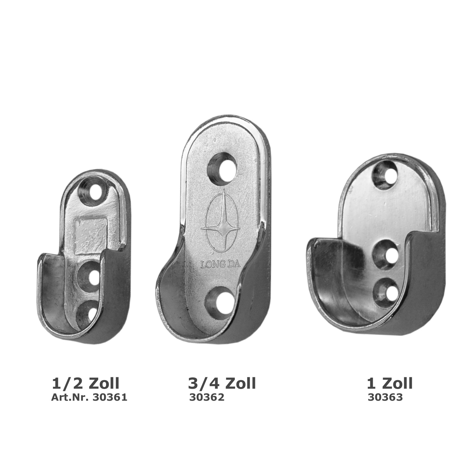 (Ersatz)-Halterung für Edelstahlrohr / Kleiderstange