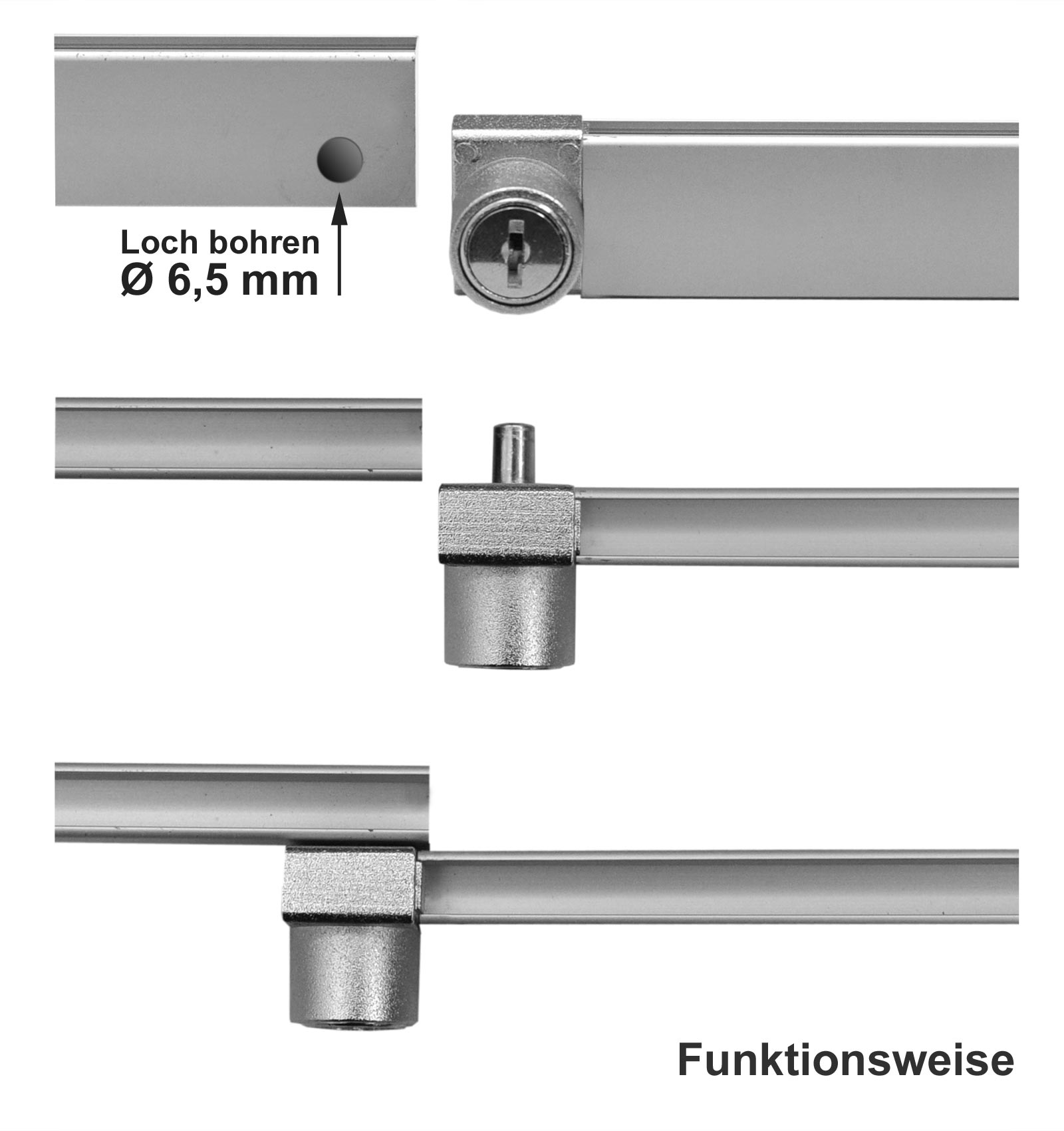 30339_30340_1c Vitrinenschlösser passend für Montageschienen