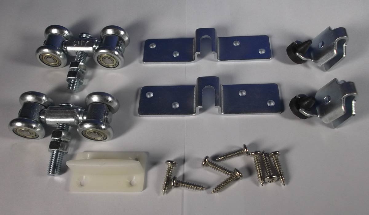 Laufschiene Stahl 2m + Beschlagset bis 90 kg