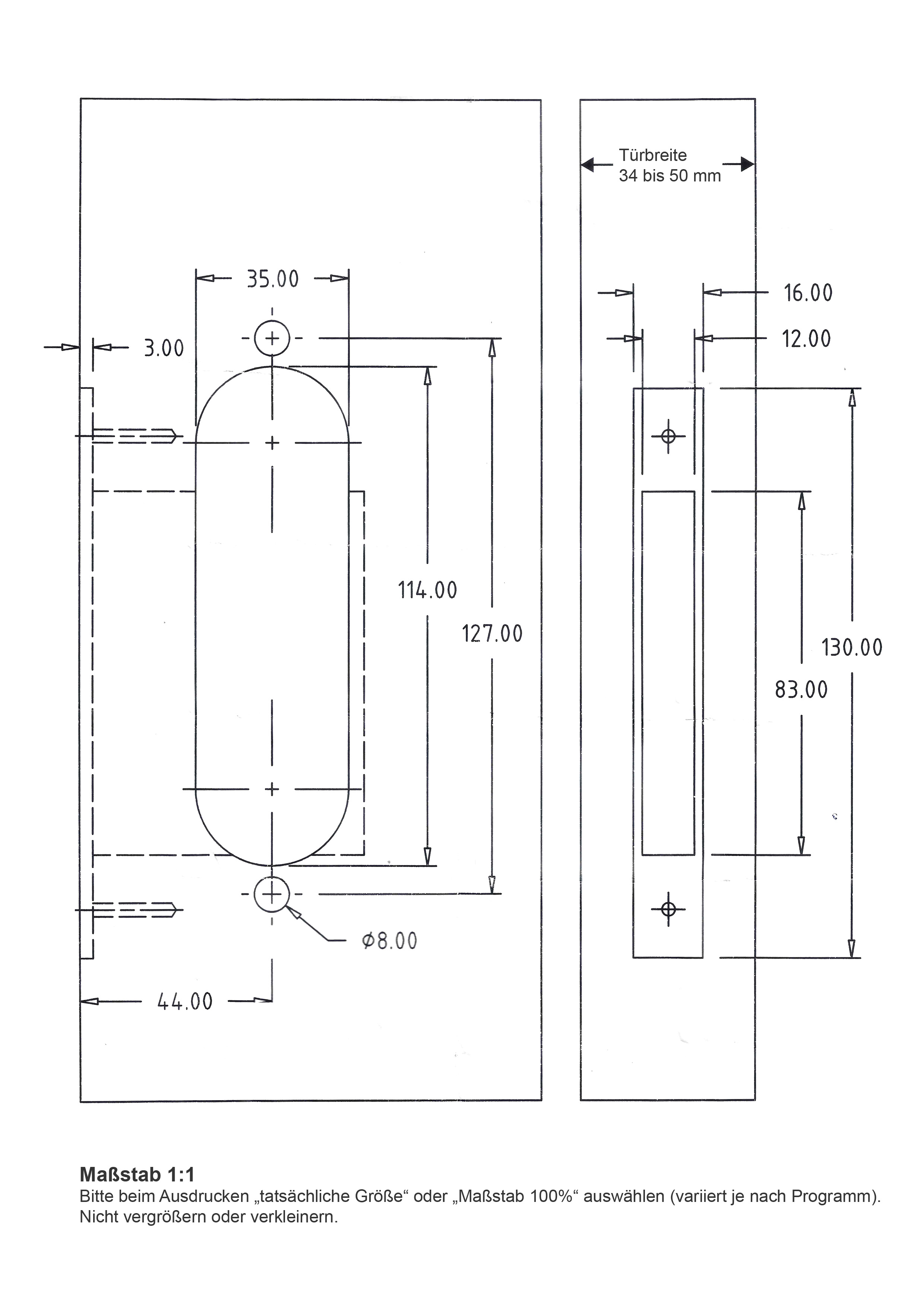 30390_einbau02 Schloss für Schiebetüren - geschwungene Form
