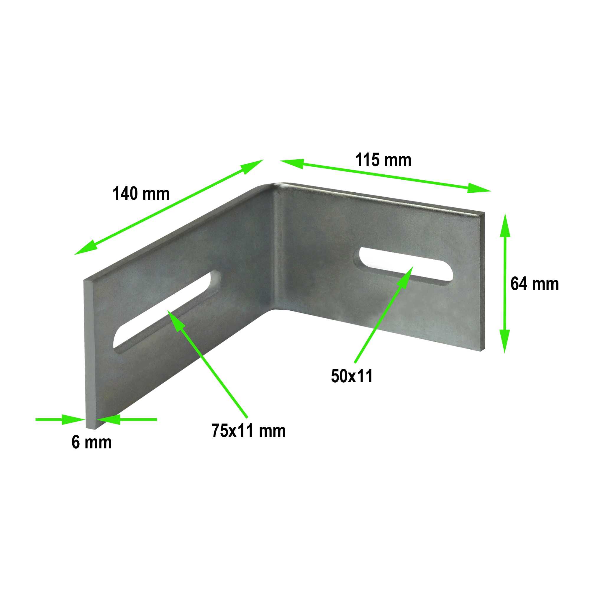 30284_bemassung Montagewinkel mit Langlöchern