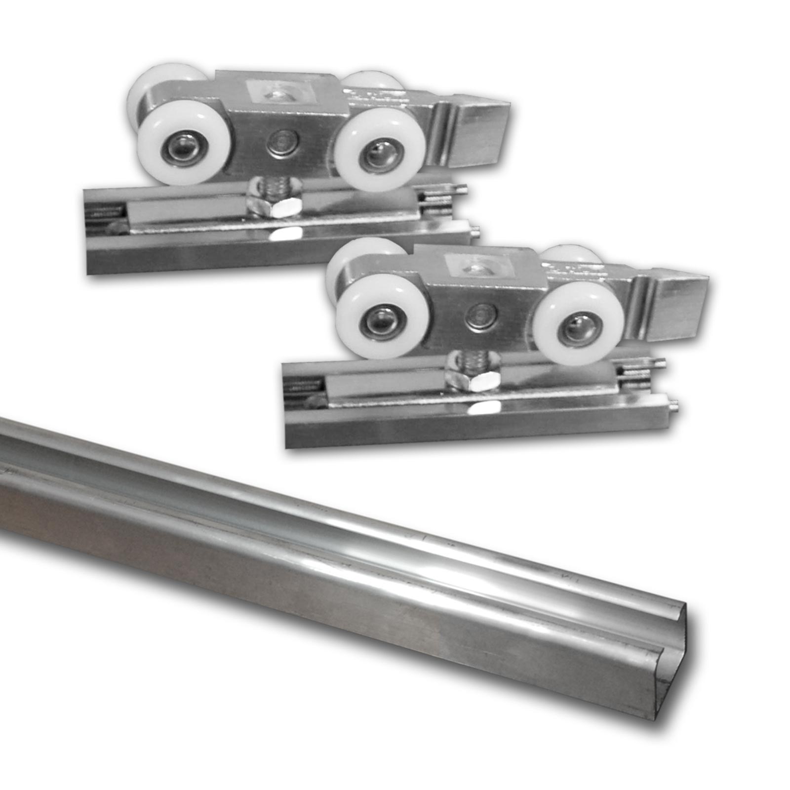 30075x1_30079x1_galerie Laufschiene Alu 2 m + Beschlagset bis 100 kg