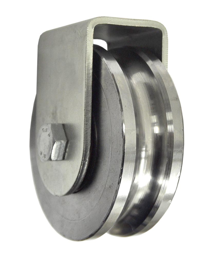 30200_30065_1a 3m Schiene Rundprofil + Stahlrollen Ø 102mm