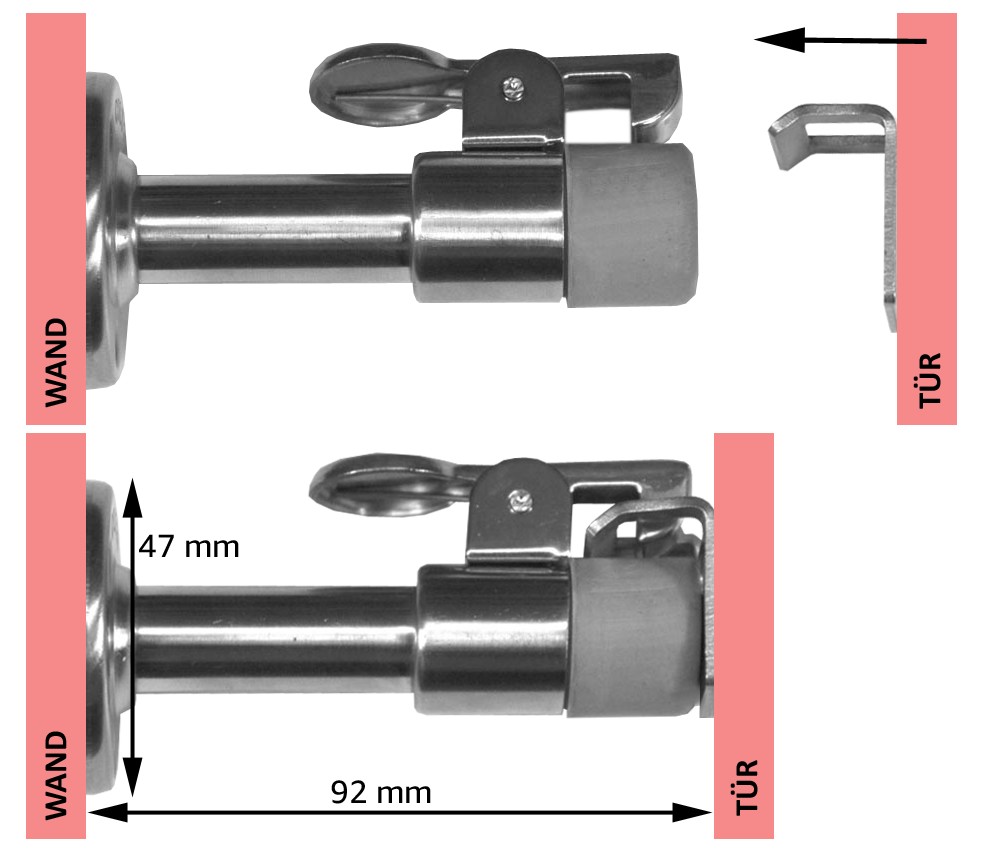 30012_1bX6LwYWEd9SfFA Türstopper mit Feststeller, für Wandmontage
