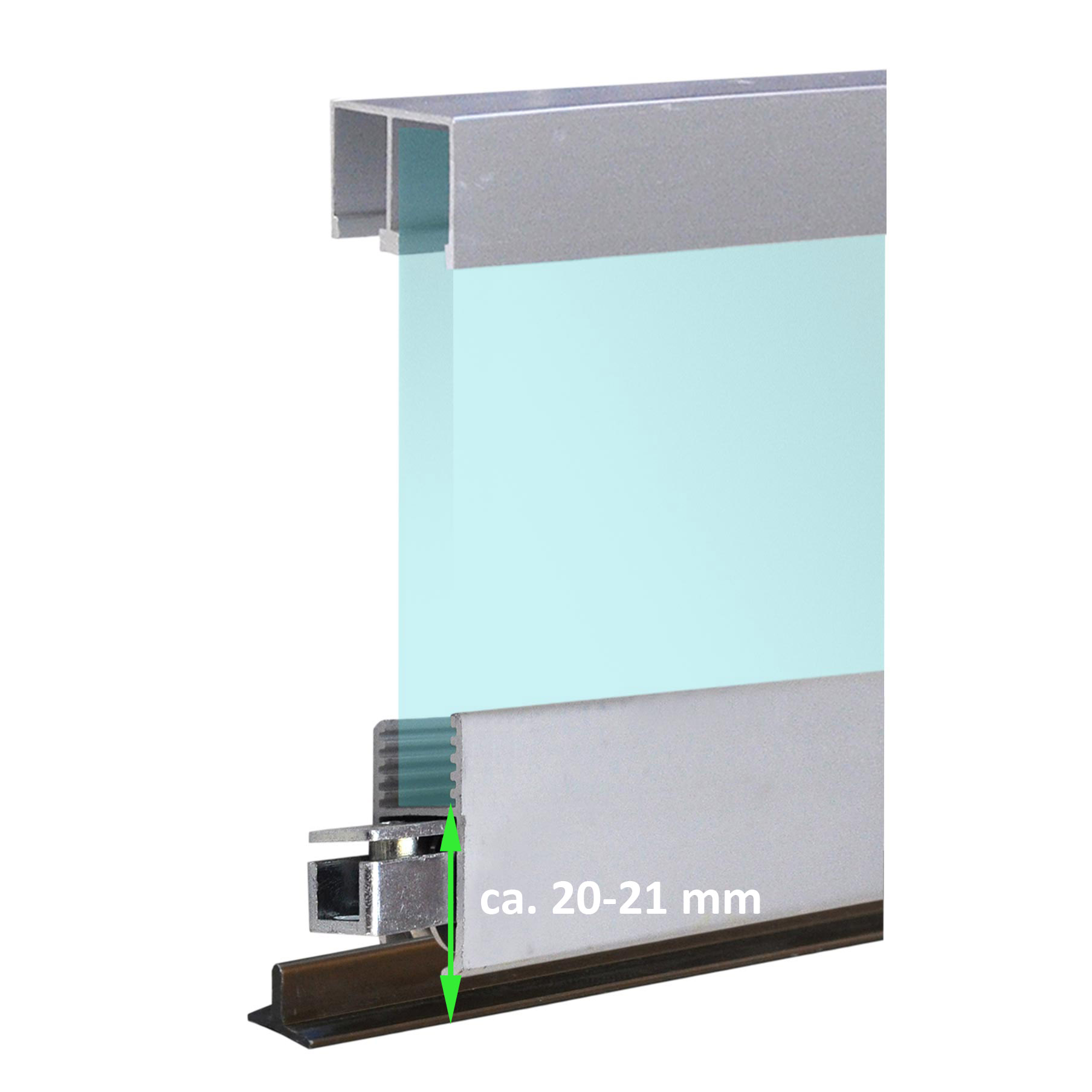 massmNNfsqwVUwMfh Doppelschiene 0,9m + Montageschiene + Laufrollen + Deckenführung